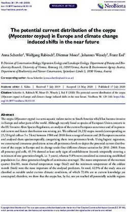 The potential current distribution of the coypu (Myocastor coypus) in Europe and climate change induced shifts in the near future - NeoBiota