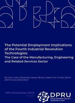The Potential Employment Implications of the Fourth Industrial Revolution Technologies: South-South Global Thinkers