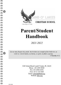 Parent/Student Handbook 2021-2022 - Land O' Lakes Christian School