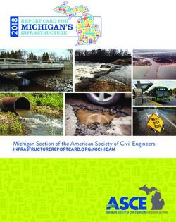 MICHIGAN'S REPORT CARD FOR - Michigan Section of the American Society of Civil Engineers - Infrastructure Report Card
