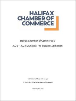Halifax Chamber of Commerce's 2021 - 2022 Municipal Pre-Budget Submission - Halifax Chamber of Commerce's 2021