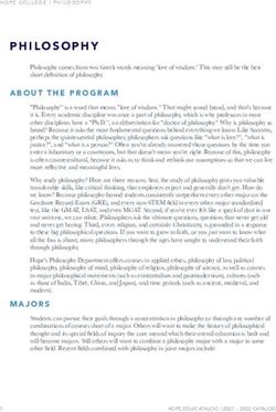 PHILOSOPHY - Hope College