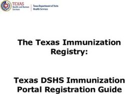 The Texas Immunization Registry: Texas DSHS Immunization Portal Registration Guide