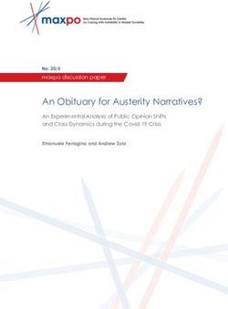 AN OBITUARY FOR AUSTERITY NARRATIVES? - AN EXPERIMENTAL ANALYSIS OF PUBLIC OPINION SHIFTS AND CLASS DYNAMICS DURING THE COVID-19 CRISIS - MPG.PURE