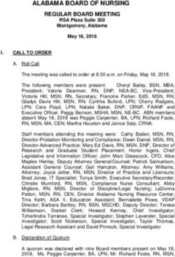 ALABAMA BOARD OF NURSING REGULAR BOARD MEETING