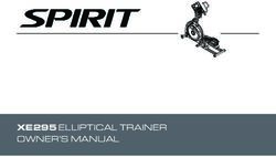 XE295 ELLIPTICAL TRAINER OWNER'S MANUAL - Spirit Fitness