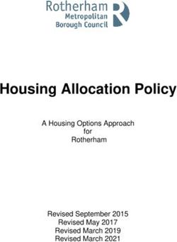 Housing Allocation Policy - A Housing Options Approach for Rotherham Revised September 2015 Revised May 2017 Revised March 2019 Revised March 2021 ...