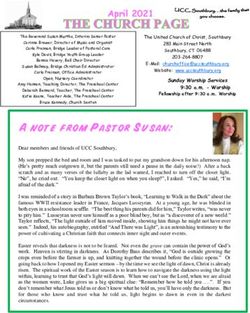 April 2021 - The United Church of Christ, Southbury