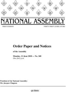 Order Paper and Notices - of the Assembly QUÉBEC Monday, 11 June 2018 - No. 348 One forty p.m - Assemblée nationale du Québec