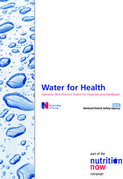 Water for Health Hydration Best Practice Toolkit for Hospitals and Healthcare - part of