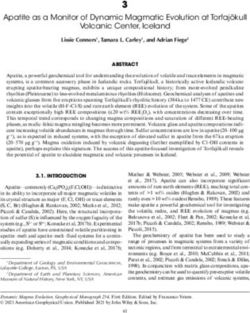 3 Apatite as a Monitor of Dynamic Magmatic Evolution at Torfaj&ouml;kull Volcanic Center, Iceland