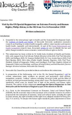 Visit by the UN Special Rapporteur on Extreme Poverty and Human Rights, Philip Alston, to the UK from 5 to 16 November 2018
