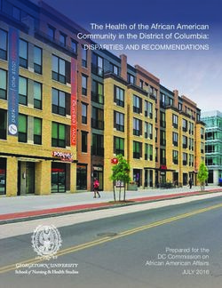 The Health of the African American Community in the District of Columbia: DISPARITIES AND RECOMMENDATIONS - ABFE