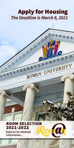 Apply for Housing The Deadline is March 8, 2021 - ROOM SELECTION - Rowan University