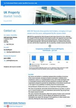 UK Property Market Trends - August 2018 Contact us - BMO Real Estate Partners