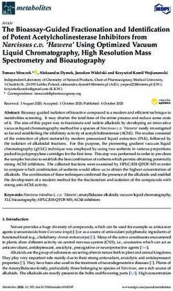 The Bioassay-Guided Fractionation and Identification of Potent Acetylcholinesterase Inhibitors from Narcissus c.v. 'Hawera' Using Optimized Vacuum ...