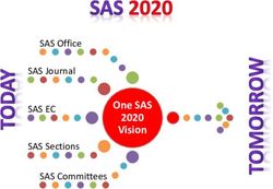 One SAS 2020 Vision SAS EC - Society For Applied Spectroscopy
