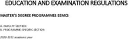 EDUCATION AND EXAMINATION REGULATIONS - MASTER'S DEGREE PROGRAMMES EEMCS A. FACULTY SECTION B. PROGRAMME-SPECIFIC SECTION 2020-2021 academic year ...