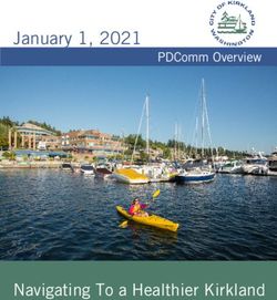January 1, 2021 - Navigating To a Healthier Kirkland - PDComm Overview - City of Kirkland