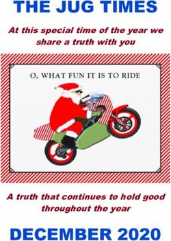 THE JUG TIMES - DECEMBER 2020 - At this special time of the year we share a truth with you - A truth that continues to hold good throughout the year