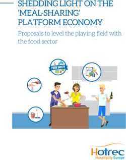 SHEDDING LIGHT ON THE 'MEAL-SHARING' PLATFORM ECONOMY - Proposals to level the playing field with the food sector - hotrec