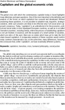 Capitalism and the global economic crisis - Nomos eLibrary