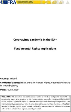 Coronavirus pandemic in the EU - Fundamental Rights Implications - European Union Agency for Fundamental Rights