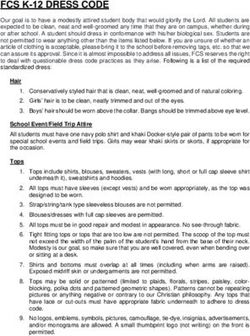 FCS K-12 DRESS CODE - Faith Christian School