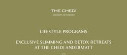LIFESTYLE PROGRAMS EXCLUSIVE SLIMMING AND DETOX RETREATS AT THE CHEDI ANDERMATT
