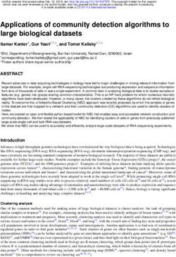 Applications of community detection algorithms to large biological datasets - bioRxiv