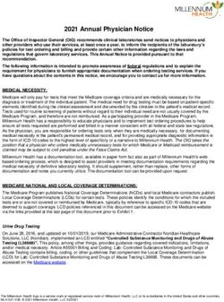 2021 Annual Physician Notice - Millennium Health