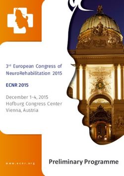 Preliminary Programme - ECNR 2015 3rd European Congress of NeuroRehabilitation 2015
