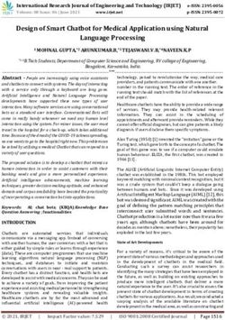 Design of Smart Chatbot for Medical Application using Natural Language Processing - IRJET