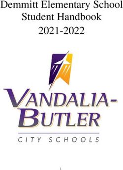 Demmitt Elementary School Student Handbook 2021-2022