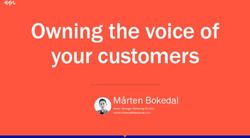 Owning the voice of your customers - Mårten Bokedal - Kraftvaerk