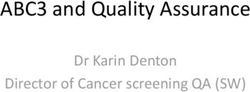 ABC3 and Quality Assurance - Dr Karin Denton Director of Cancer screening QA (SW)