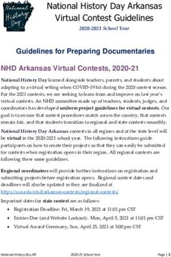 National History Day Arkansas Virtual Contest Guidelines