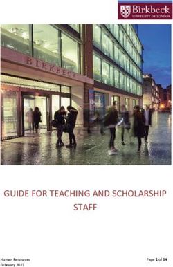 GUIDE FOR TEACHING AND SCHOLARSHIP STAFF - Human Resources February 2021 - Birkbeck, University of ...
