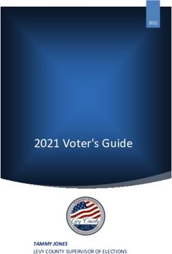 2021 Voter's Guide TAMMY JONES LEVY COUNTY SUPERVISOR OF ELECTIONS