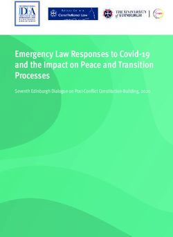 Emergency Law Responses to Covid-19 and the Impact on Peace and Transition Processes - Seventh Edinburgh Dialogue on Post-Conflict ...