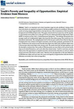 Youth's Poverty and Inequality of Opportunities: Empirical Evidence from Morocco - MDPI