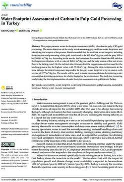 Water Footprint Assessment of Carbon in Pulp Gold Processing in Turkey - MDPI