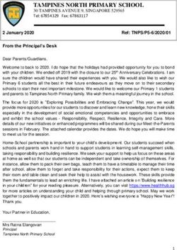 TAMPINES NORTH PRIMARY SCHOOL - 30 TAMPINES AVENUE 9, SINGAPORE 529565 Tel: 67854329 Fax: 67863117