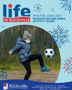 WINTER 2020-2021 RECREATION AND PARKS ACTIVITY GUIDE - AQUATICS TOTS/PRESCHOOL CHILDREN - City of Rockville