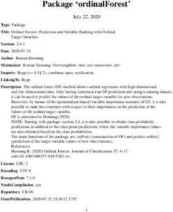 Package 'ordinalForest' - July 22, 2020 - CRAN