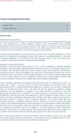 Forecast and opportunities report