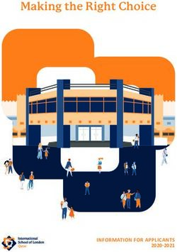 Making the Right Choice - INFORMATION FOR APPLICANTS 2020-2021