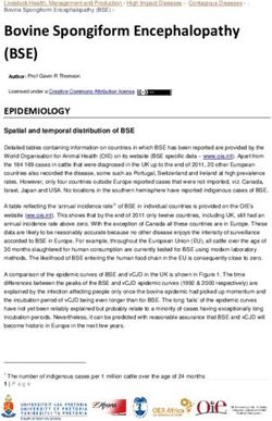 Bovine Spongiform Encephalopathy - (BSE)