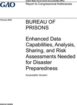 BUREAU OF PRISONS Enhanced Data Capabilities, Analysis, Sharing, and Risk Assessments Needed for Disaster Preparedness - Report to Congressional ...