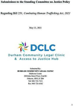 Submissions to the Standing Committee on Justice Policy